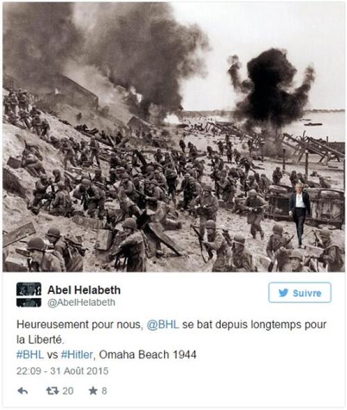 BHL a encore raté l'occasion de se taire surtout sur Twitter