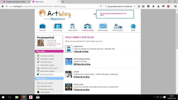 Capture liste interne "Vous aimez leur blog" avec photos, avatar... page-13