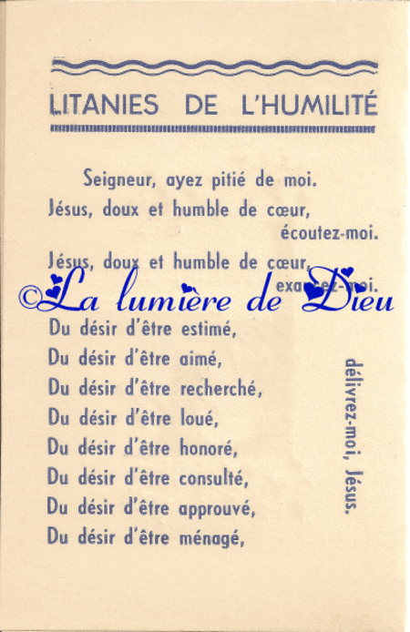 Litanies de l'humilité