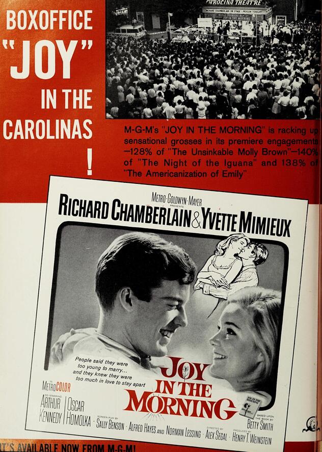 JOY IN THE MORNING BOX OFFICE USA 1965