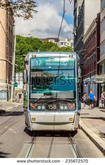 stock-photo-oslo-norway-july-modern-blue-city-tram-in-oslo-norway-on-july-235672570
