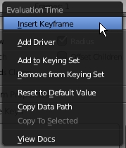 Menu popup appelé en faisant un clic sur le bouton droit