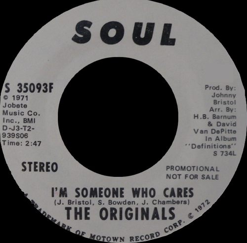 The Originals : Album " Def-I-Ni-Tions " Soul Records S 734L [ US ]