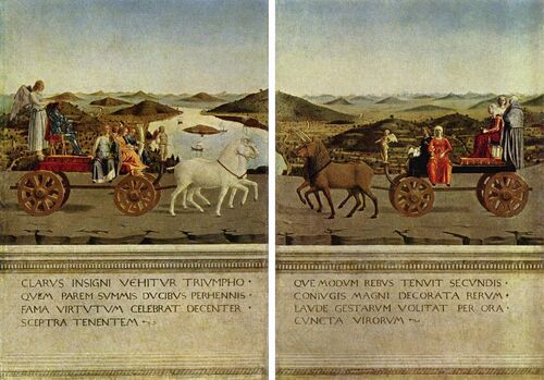 Piero della Francesca : le triomphe de la chasteté et les portraits de ses mécènes 