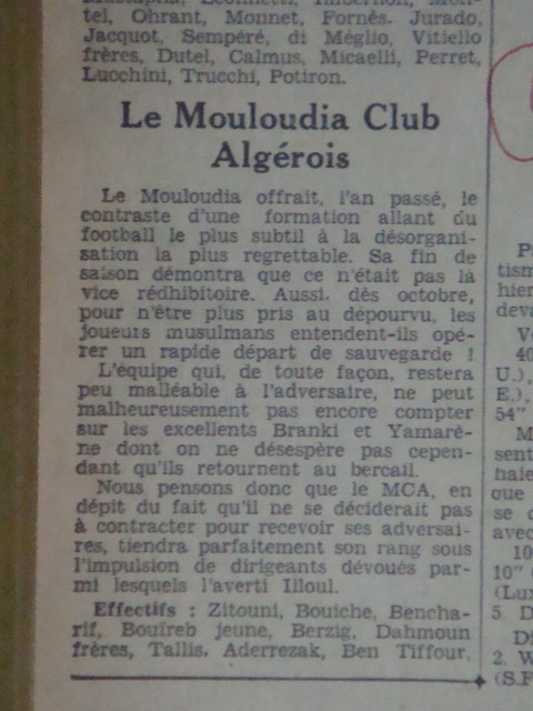 mca 1939-1940 effectif