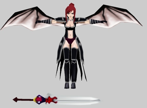 Fairy Tail : Erza Scarlet l'armure aux ailes noires