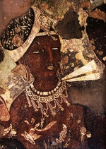 apsara nymphe c'eleste d'Ajanta