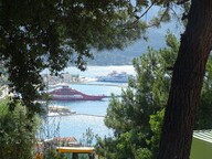 Thasos vue d'en haut de l' Acropole vers le port