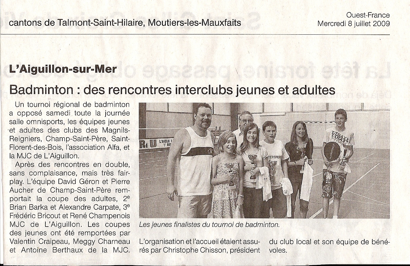 rencontre a l'aiguillon sur mer