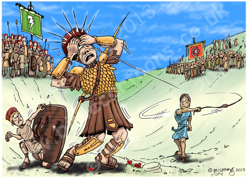 1 Samuel 17 - David and Goliath - Scene 10 - Goliath falls
