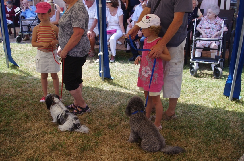 Animation à la maison de retraite de St Pierre d'Oléron avec les enfants du centre aéré (17 juillet 2013)