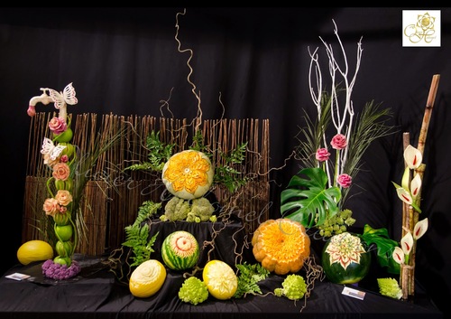 Sculptures sur fruits et légumes