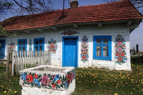 Zalipie-maisons peintes Pologne