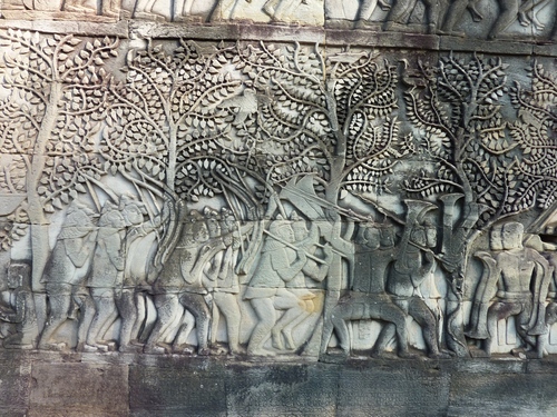 Le Bayon, bataille navale entre les Chams et les Khmers