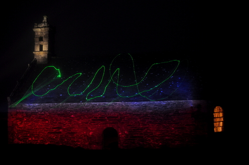 Lightpainting sur le toit Breton