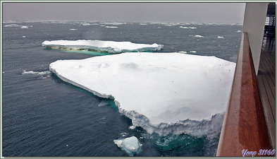 23/03/2022 - Toujours la navigation en direction de Siple Island dans une météo de plus en plus mauvaise, brume, forte neige par moment. Beau, mais ça manque quand même de débarquements !