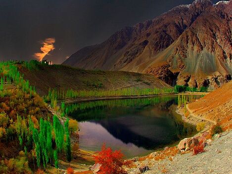 14. The vivid colors of Phandar Lake