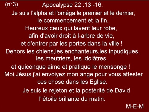  Apocalypse chapitre 22-5. Conclusion du livre 6-21.
