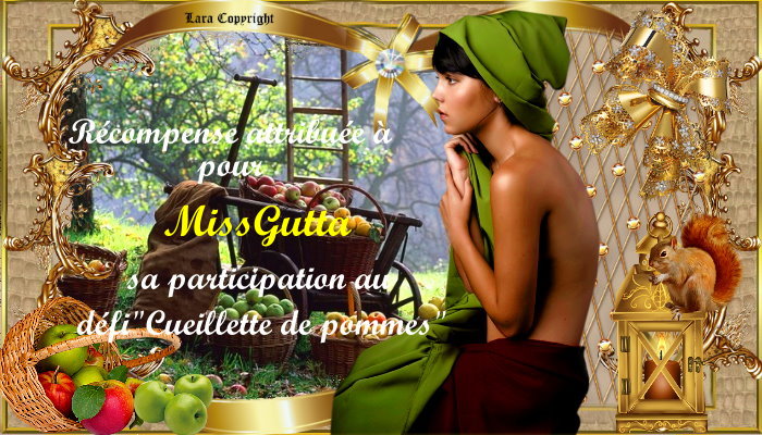 Récompenses pour le défi"La cueillette des pommes"