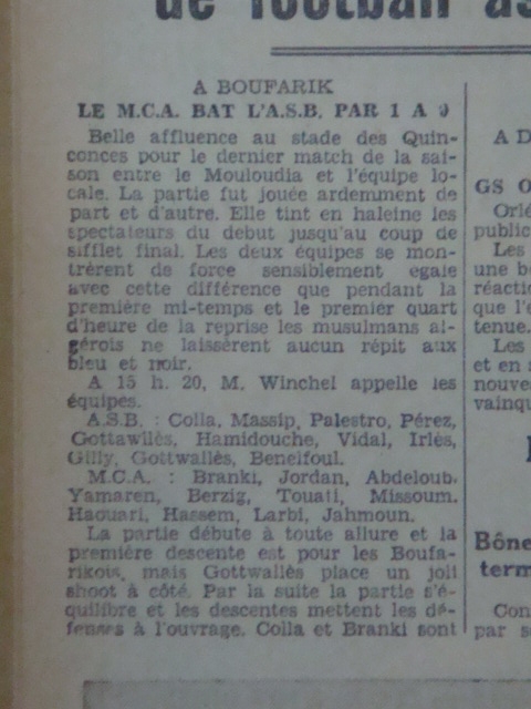 24.4.1938 dernière journnée asb-mca 0-1