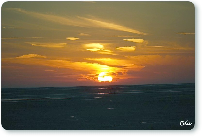 Coucher de soleil sur la Baie de Somme