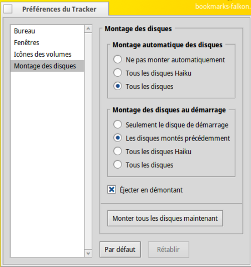 Configuration d'un poste de travail utilisateur