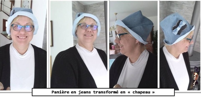 Panière en jeans