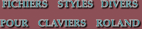 STYLES DIVERS CLAVIERS ROLAND SÉRIE 9899