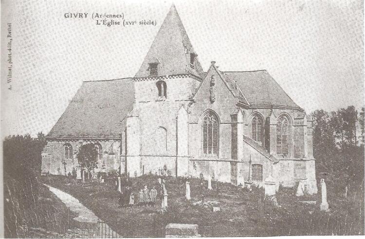 Carte postale, "Givry et son église"