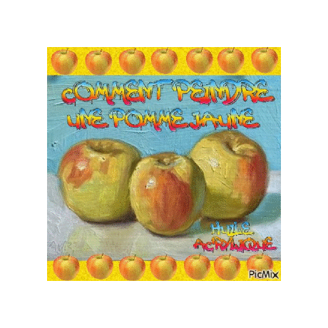 Dessin et peinture - vidéo 3997 : Comment peindre des pommes jaunes ? - huile ou acrylique.