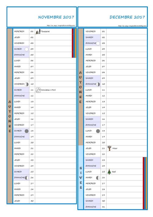 Calendrier 2017-2018