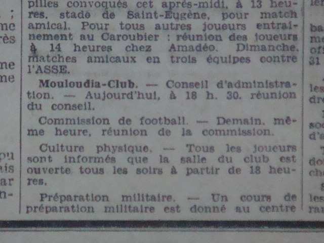 mca activité sportive et militaire, on prépare les joueurs au combat