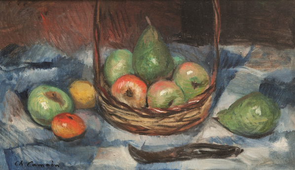  Nature morte aux pommes et aux poires Huile sur toile, 34 x 35 cm