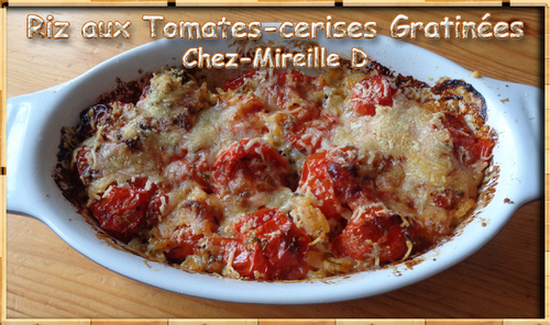 Riz aux Tomates-cerises Gratinées