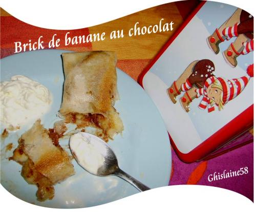 Brick de banane au chocolat
