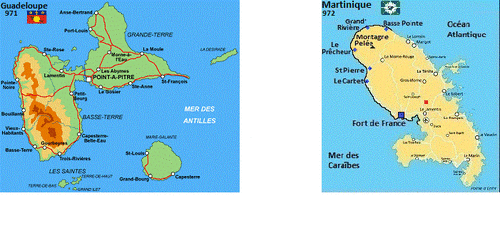Guadeloupe (971) Martinique (972)