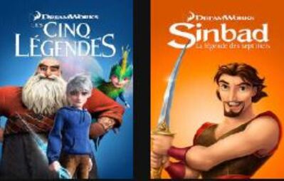 Affiche des films d’animation Sinbad : La Légende des sept mers et Les Cinq Légendes