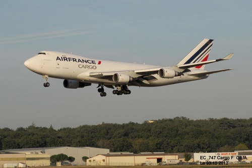 Boeing 747 Cargo F GIUA à Blagnac (31) le 03 10 2012.