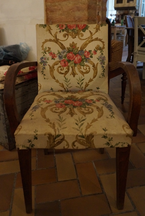 fauteuil bridge fleuri