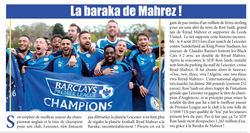 Samedi 7.5.2016 Mahrez champion