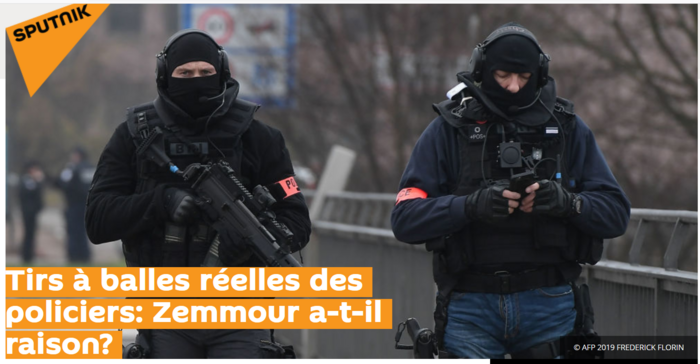 Zemmour veut que la police  «tire à balles réelles» sur les manifestants