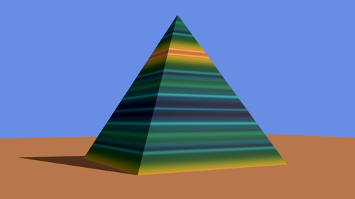 La pyramide mappé avec la première texture