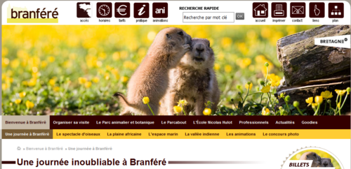 Liste des animaux du zoo de Branféré