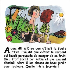 Adam et Eve désobéissent à Dieu