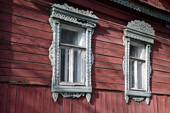 Kaluga - Rue Stiolkovskaia - Vieilles maisons traditionelles
