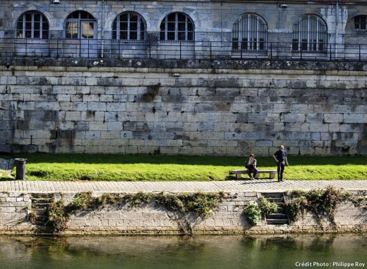 Quai Vauban à Besançon. 