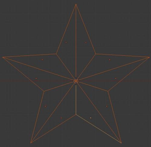 L'étoile faite de 10 triangles