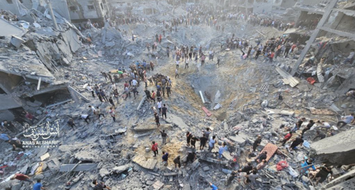 Les bombardements et l’offensive terrestre sur Gaza se poursuivent l’armée commet un  massacre à Jabaliya