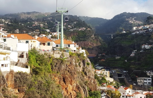 Trajet en télécabine de Funchal à Monte 
