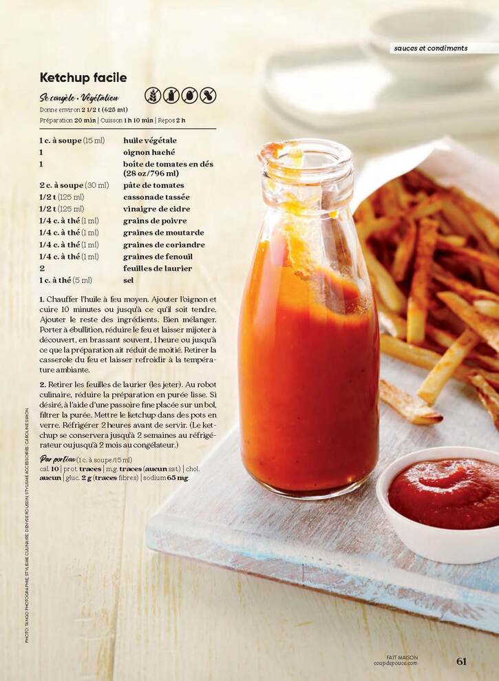 Recettes 6: Fait Maison - Sauces et condiments (8 pages)
